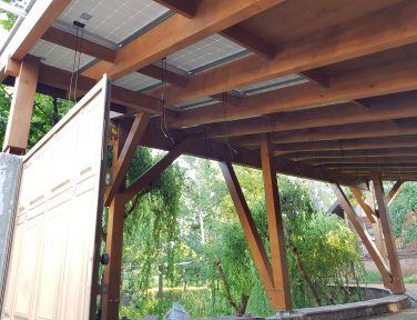 навес из клееного бруса