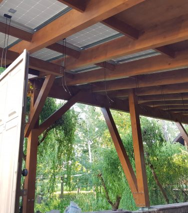 навіс з клеєного бруса