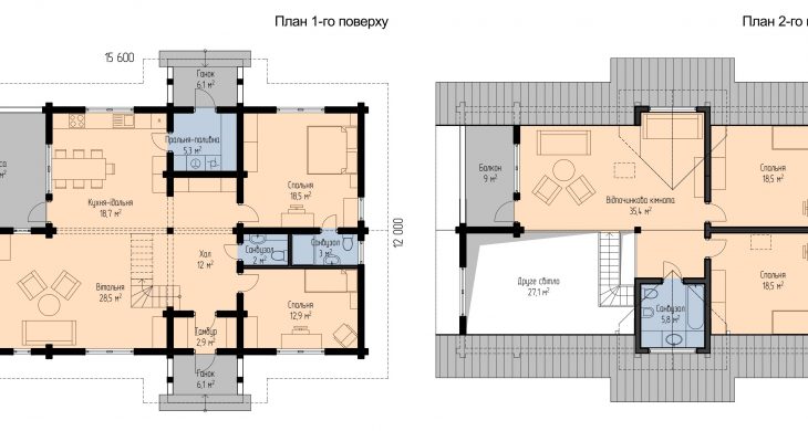 плани поверхів будинку
